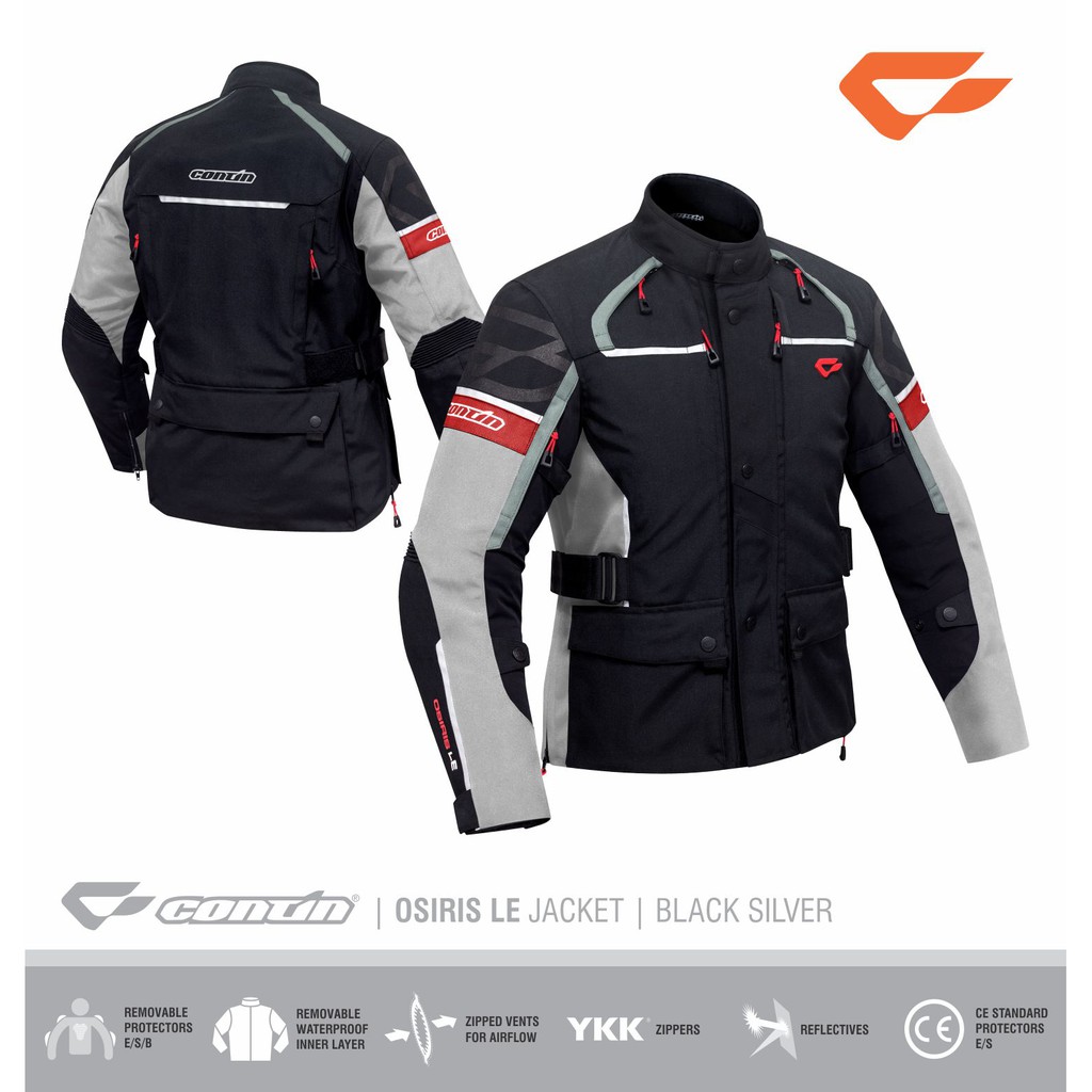 Continmoto Jaket Motor Touring Adventure Protektor Contin Osiris Le - Silver Harga 1,691,000 rupiah*Gratis Ongkir