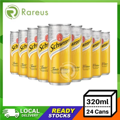 Schweppes Tonic Water Carton (320ml x 24 Cans) [FREE DELIVERY]