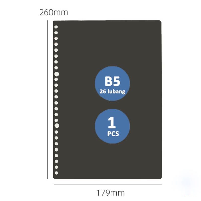Cover Sampul Loose Leaf Bahan Mika Tebal Buram Untuk Binder Ukuran A5 B5