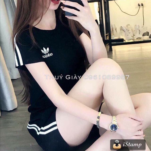 Bộ thun đùi thể thao adidas nữ-bộ mặc nhà adidas