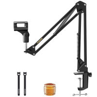 MAONO BA20 Boom Arm Microphone Stand Adjustable Metal Suspension Podcast Gaming Streaming Recording