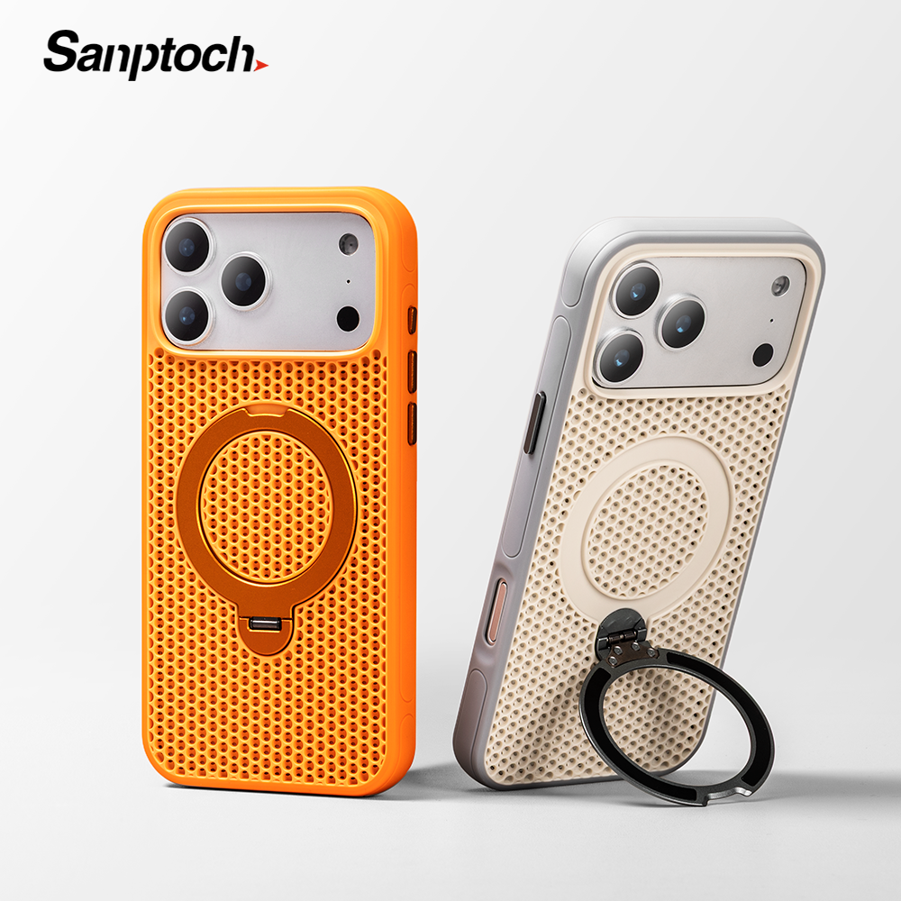 Product photo of Sanptoch Mesh Cooling Ring-Stand Case (iPhone) from its Lazada listing