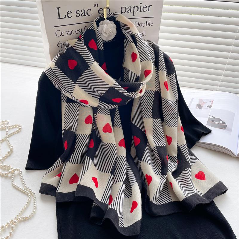 Vải cotton thời trang khăn lanh quàng cổ in thời trang khăn in khăn choàng chống nắng thoáng khí Khăn Choàng Khăn Choàng Khăn Choàng Khăn Choàng Khăn Choàng Khăn Turban YM001-01