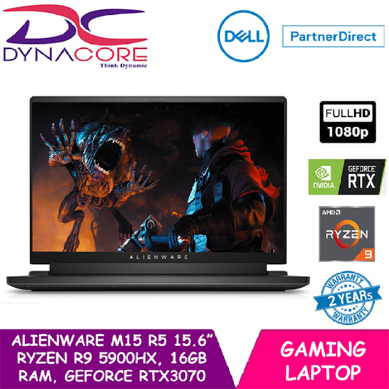 【Ready stock】DYNACORE - DELL ALIENWARE M15 R5 GAMING LAPTOP 15.6 FHD | R9 5900HX | GeForce RTX™ 3070 | 16GB RAM | 1TB SSD | WIN 10 HOME | 2 YEARS WARRANTY