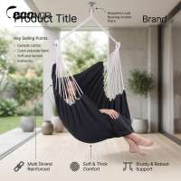 COONOR Hanging Swinging Chair Heavy Duty Easy Setup Soft Hanging Rope Swing Chair for Patio Garden Balcony