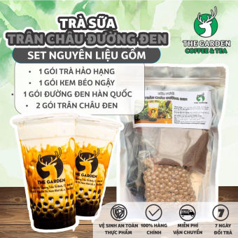 SET TRÀ SỮA TỰ PHA TRÂN CHÂU ĐƯỜNG ĐEN (250 GRAM, 7-8 LY)