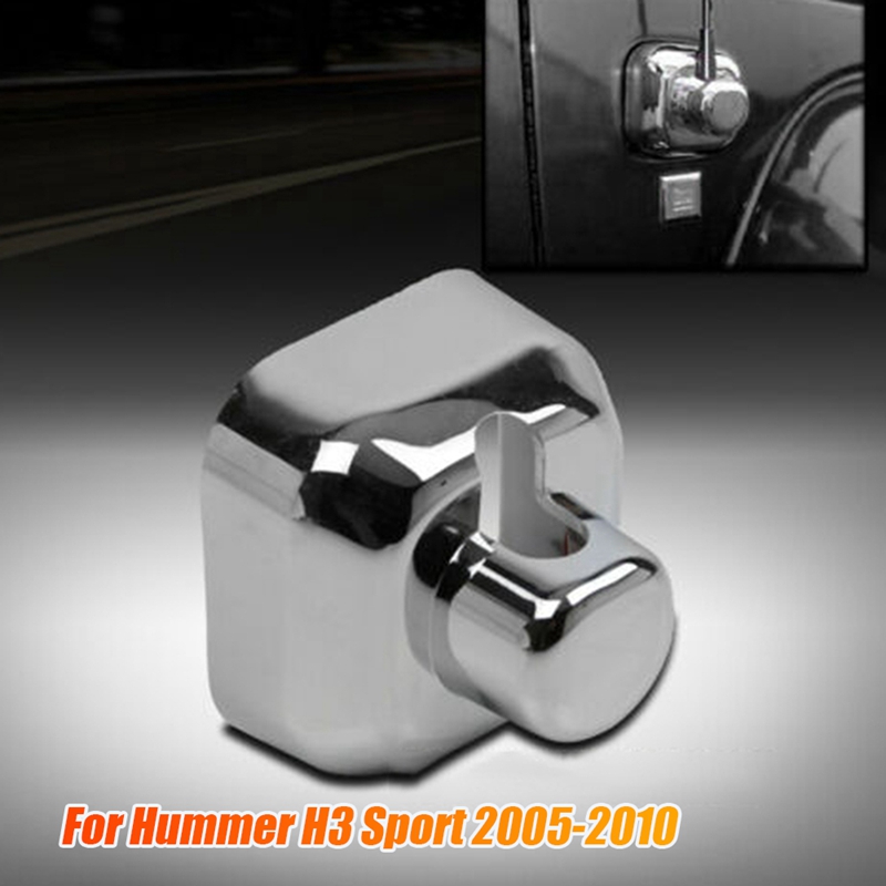 (WIXN) Car Antenna Base Cover Car Antenna Base Bezel Decorative Cover for H3 Sport 2005-2010 Chrome