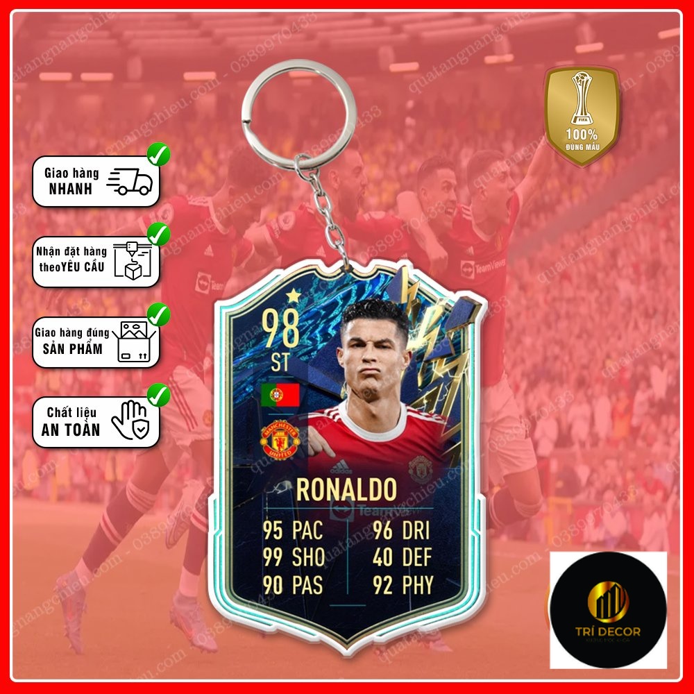 [ BGH ] Móc Khóa Ronaldo  - ️MÓC KHÓA THẺ CẦU THỦ️