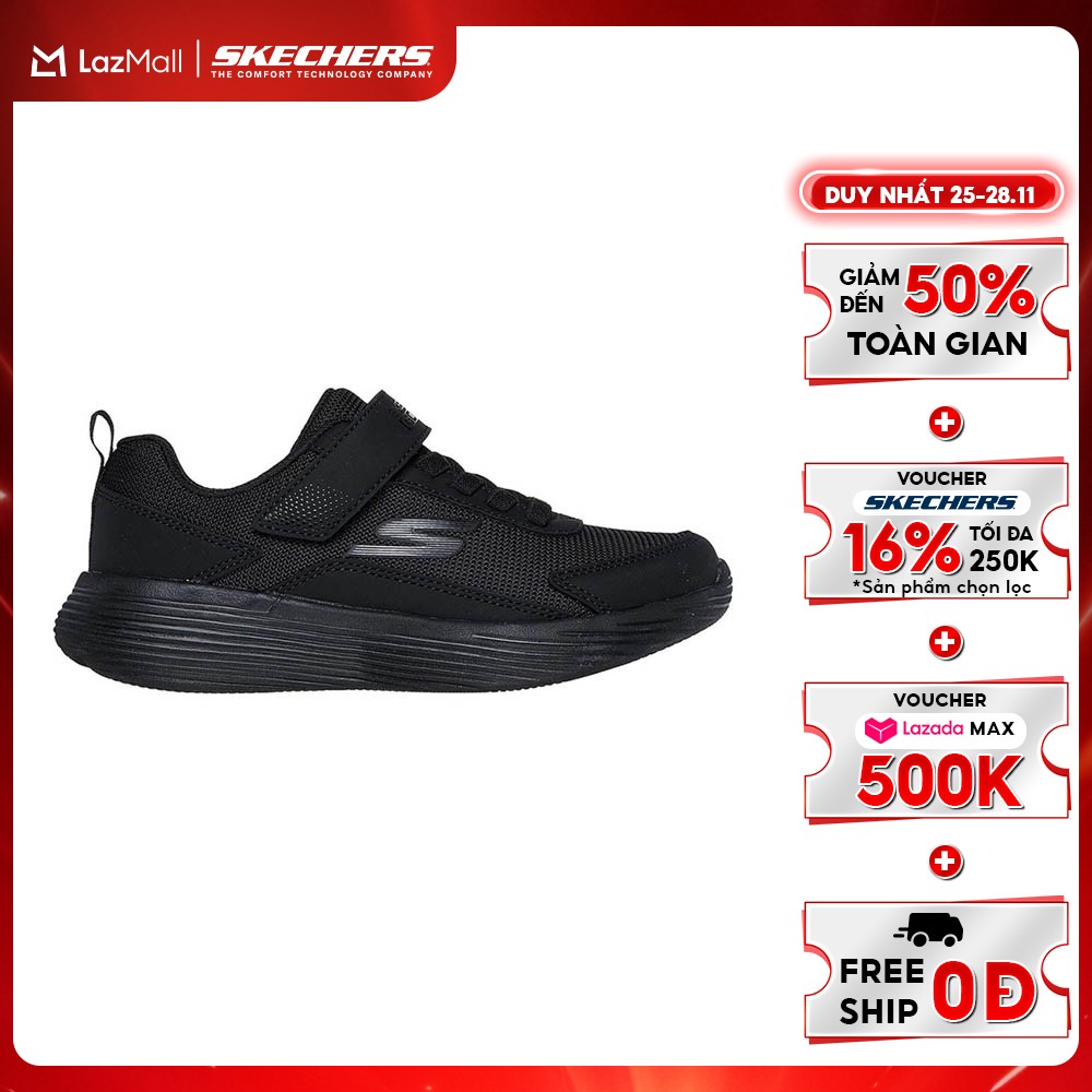COL1 [DUY NHẤT 25-29.11 GIẢM ĐẾN 50% + VOUCHER LAZADA 18%] Giày Thể Thao Bé Trai Skechers GOrun 400 V2 Strarvo Chạy Bộ Tập luyện - 405094L-BBK