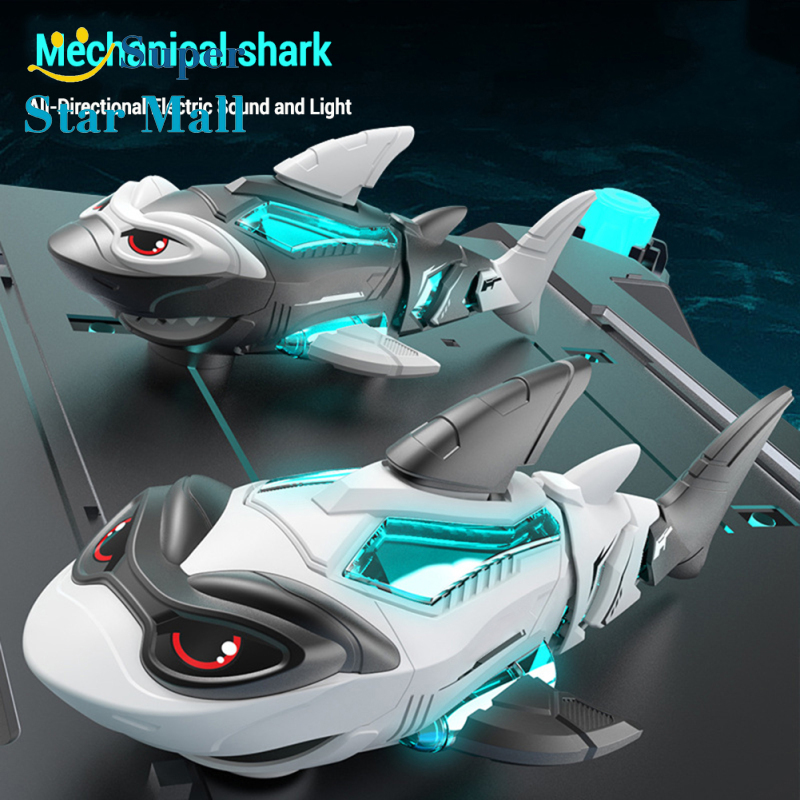 Electric Shark Spray Toy For Kids With Light Dynamic Music Electric Fish Toys Birthday Christmas Gifts For Boys Girls ราคา 215 บาท*ส่งฟรี