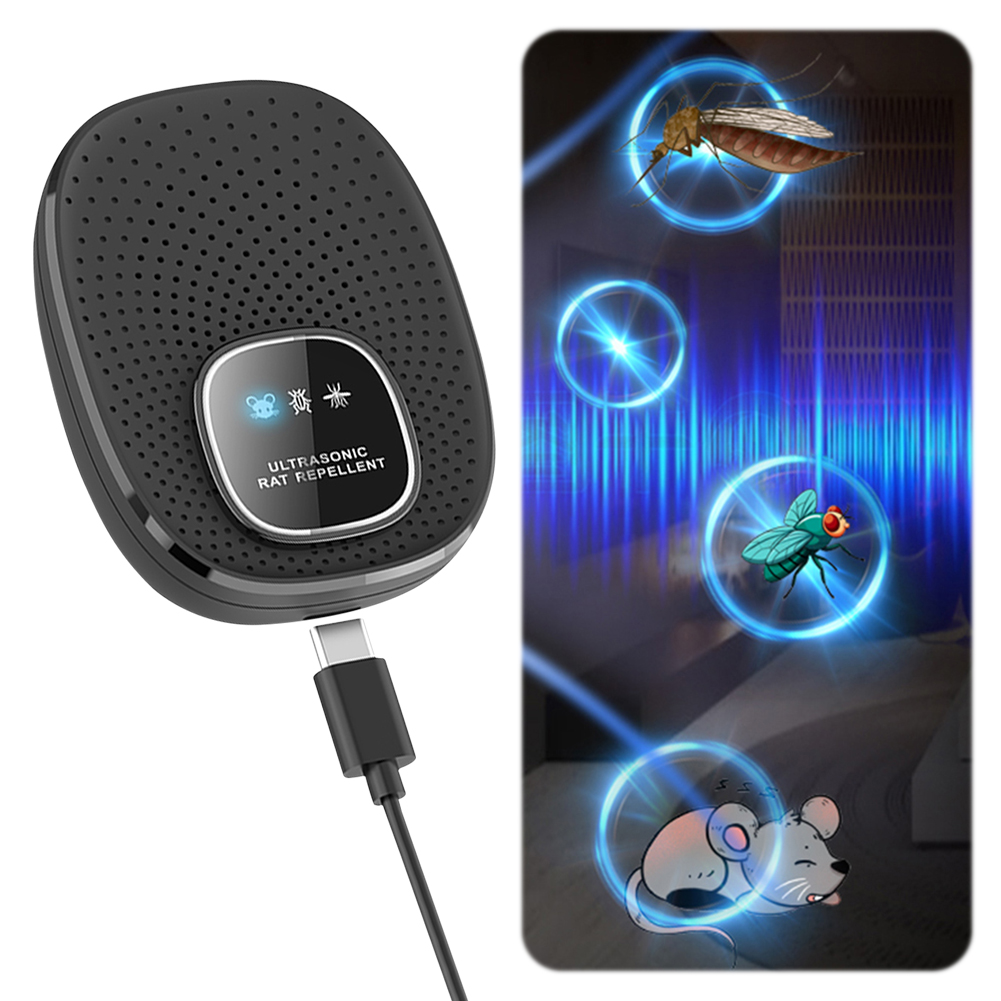 Ultrasonic Pest Repeller USB Mouse Repellent with LED Indicator for Home and Garden Pest Control ราคา 134 บาท*ส่งฟรี