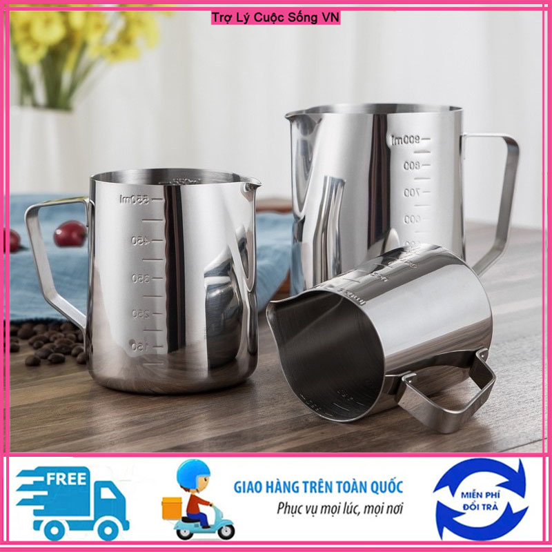 Ca inox dánh sữa ,ca đánh sữa tạo milk foam 350ml - 600ml