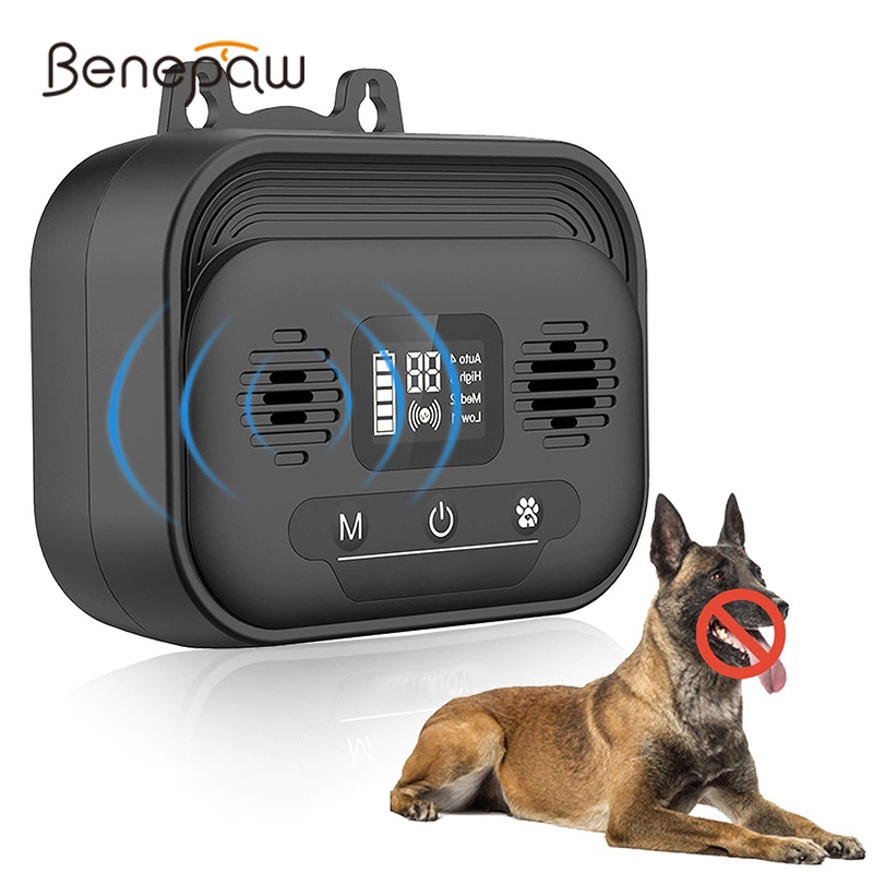 Benepaw Effective Anti Barking Device Adjustable LCD Screen Ultrasonic Dog Bark Deterrent Waterproof Pet Training Up to 15m ราคา 811 บาท*ส่งฟรี