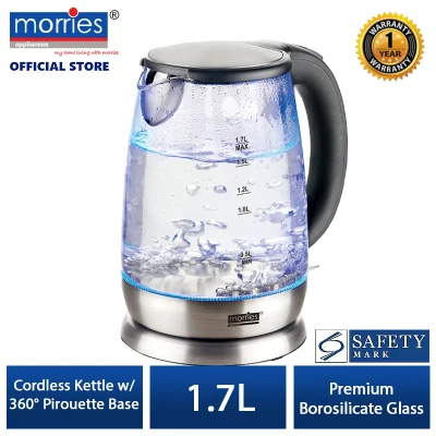 Morries 1.7L Glass Kettle MS-2020GK