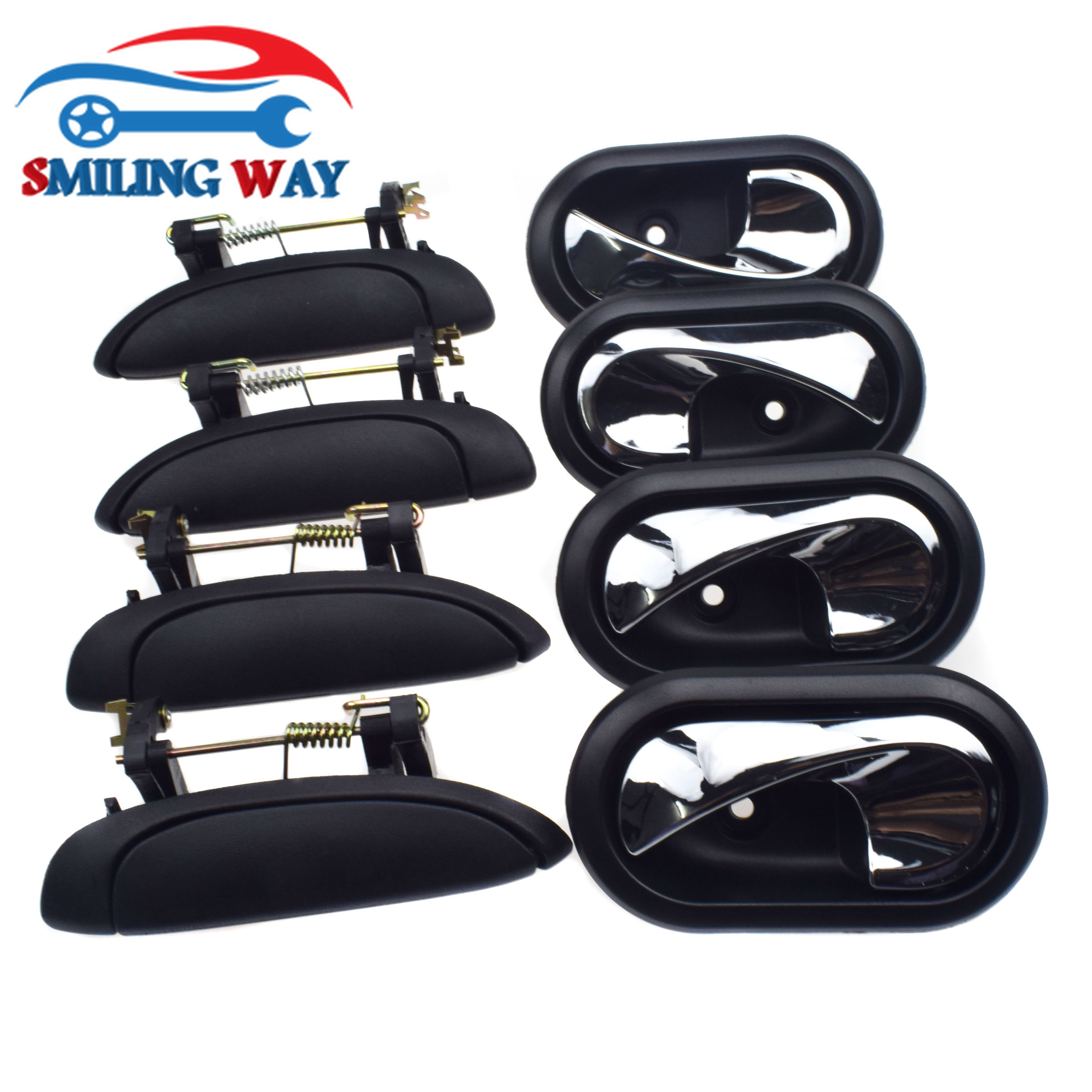 4 hoặc 8 nội thất hoặc bên ngoài cửa bên ngoài xử lý phía trước phía sau bên trái hành khách lái xe bên phải cho Dacia sandero 2008 2009 2010 2011