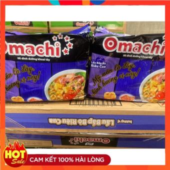 Mì Omachi bắp bò riêu cua mới - Lốc 5 gói x 80g