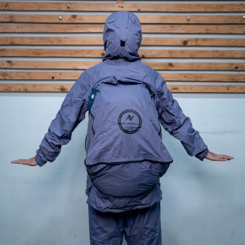 Raincoat premium raincoat wildshell Sentani waterproof Taslan mantol backpack space Tas Harga 73,000 rupiah*Gratis Ongkir
