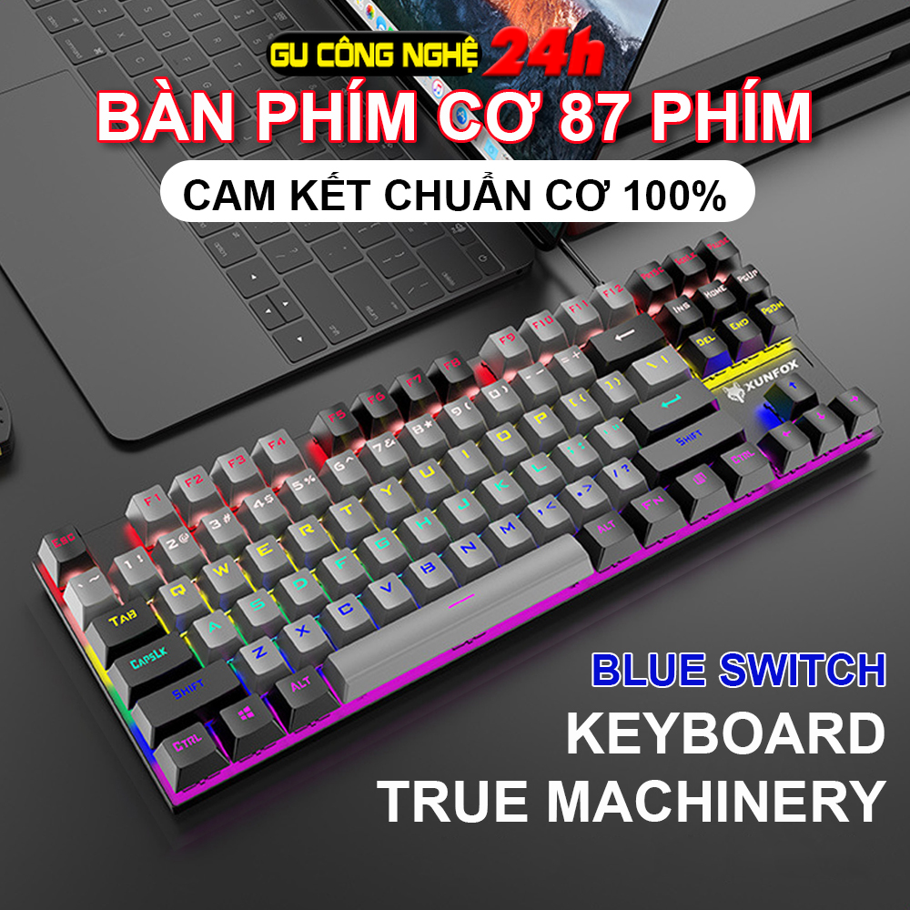 Bàn phím cơ gaming 87 phím full led k80