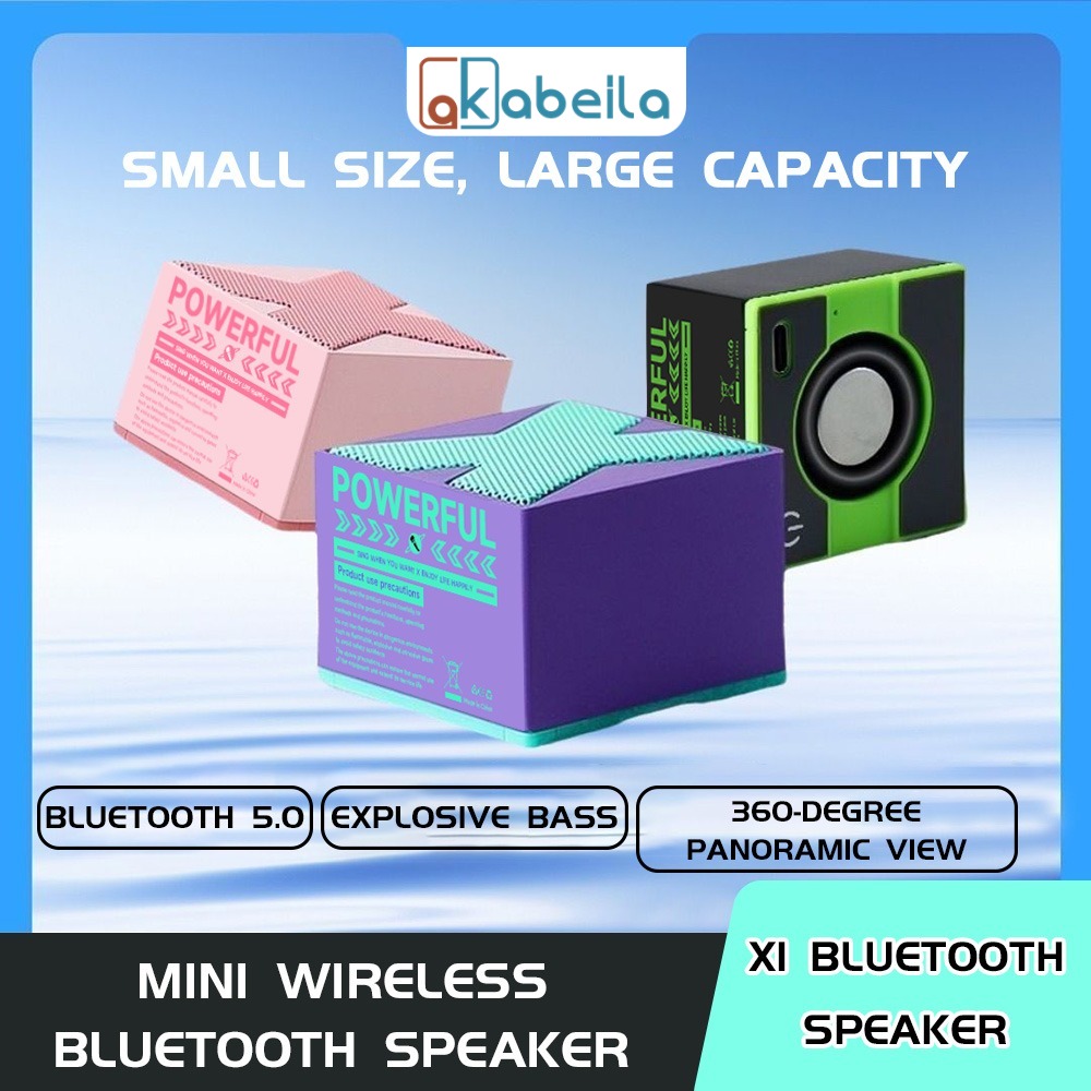 AKABEILA ลำโพงไร้สายบลูทูธ ลำโพงพกพาขนาดเล็ก ซับวูฟเฟอร์ HIFI เครื่องเล่นสเตอริโอแบบพกพาสำหรับกลางแจ้ง เหมาะสำหรับโทรศัพท์มือถือ คอมพิวเตอร์ ราคา 15 บาท*ส่งฟรี