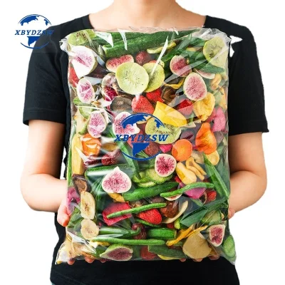 【XBYDZSW】【Quick Delivery】500g Comprehensive Fruits and Vegetables Crisp Mixed Vegetables Dried Fruits Dehydrated Instant Okra Dry Mixed Vegetables and Fruits Crispy Children's Casual Snacks