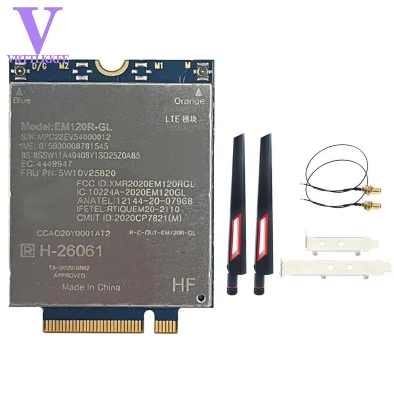 All tool store-For X1 Yoga 6th X13 Yoga P14s T14 T15 T15s Compatible EM120R- 4G Module EM120R CAT12 600Mbps+ 2X10DB Antenna Kit