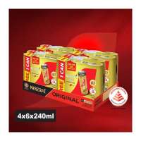 [FREE 4 CANS] Nescafe Milk Coffee Can Original (20 + 4 FREE) 240ML - Case