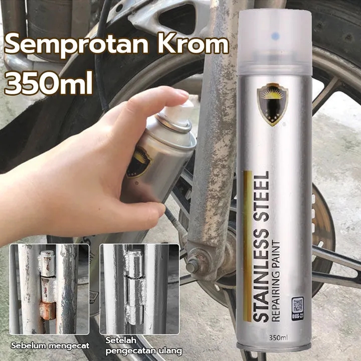 Sơn Bạc Mạ Crom Sơn Xịt Mạ Chrome Sáng Bóng 350ml - Chai Sơn Mạ Siêu Bóng