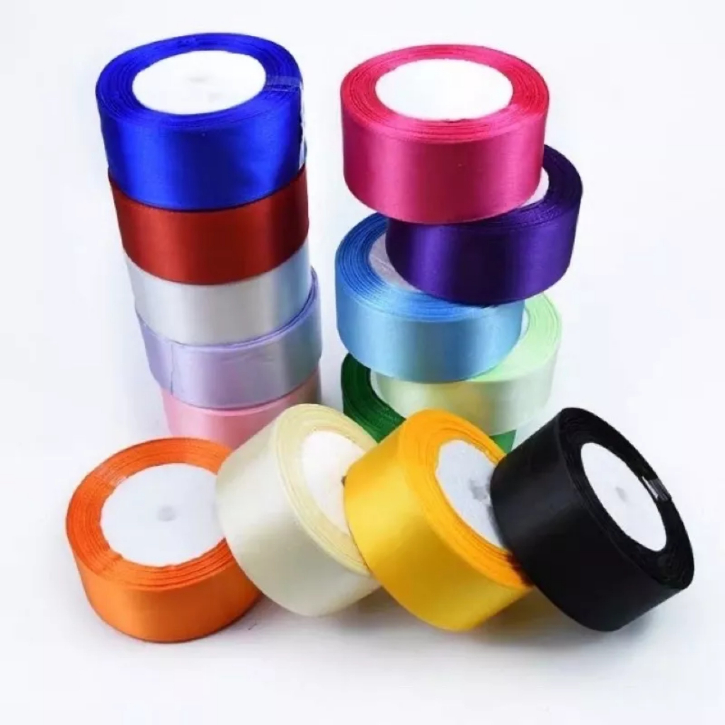 Cuộn duy băng vải lụa satin bản 4cm dài 22m