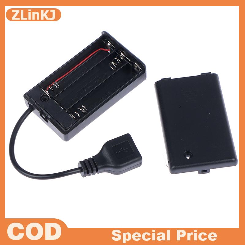 ZLinKJ 3xAAA Battery Box With USB Port For Building Block Led Light Kit With Switch To