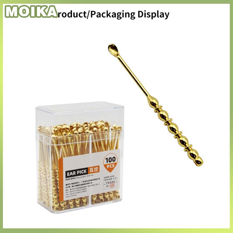 MOIKA Mini Thép Không Gỉ Đầu Tròn Tai Thìa Retro Tai Di Động Công Cụ Làm Sạch Tai Pick Ráy Tai Loại Bỏ Curette Cleaner