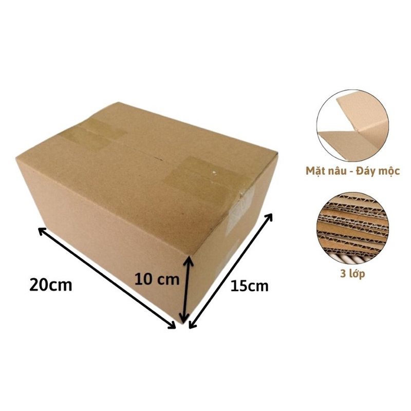 [COMBO 50 Hộp] 20x15x10 - Hộp Carton Đóng Hàng