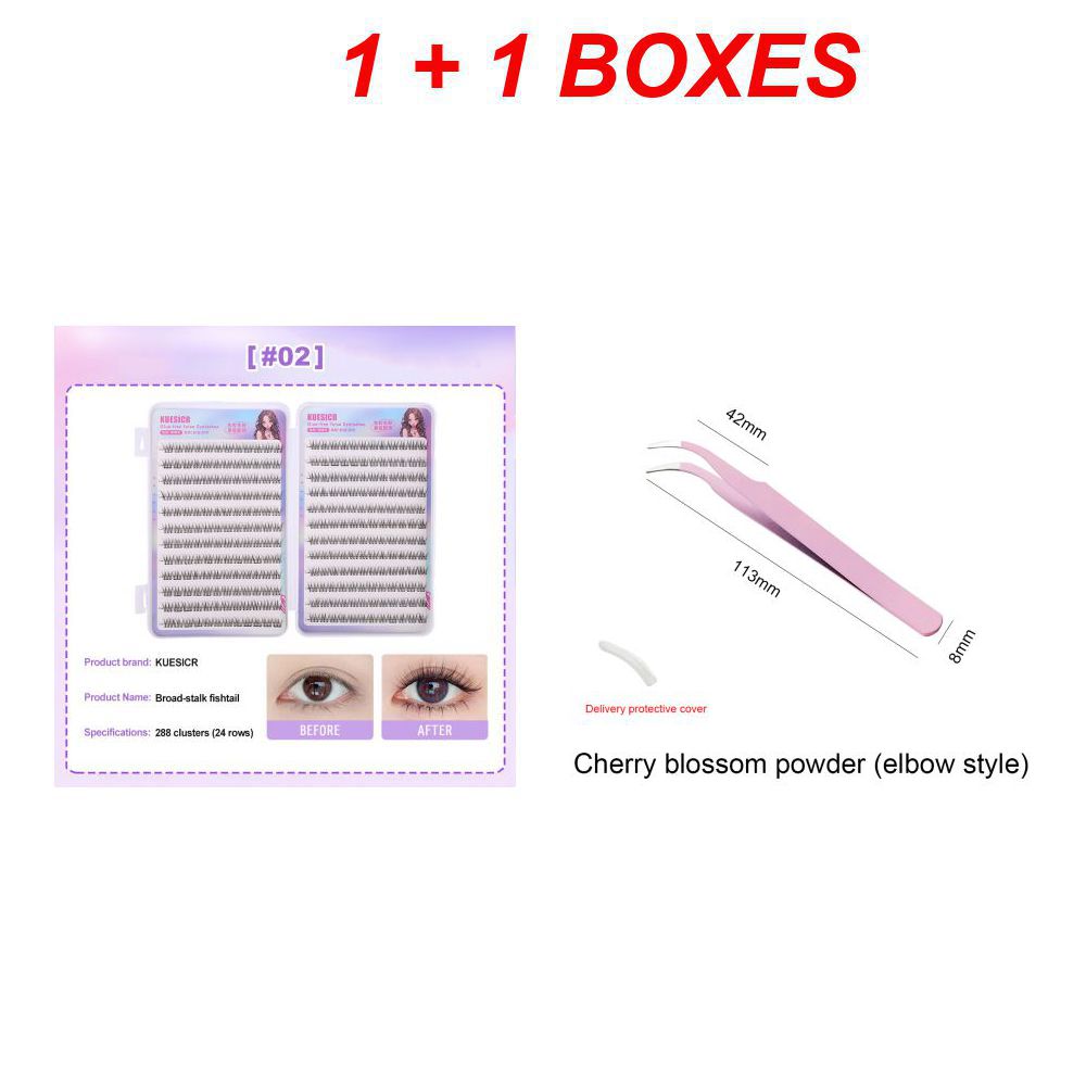 【Delivery 2-3 Days】KUESICR (ซื้อ 1 เอา 1)Glue-Free False Eyelashes with Tweezers 3D Lashes C Curl...