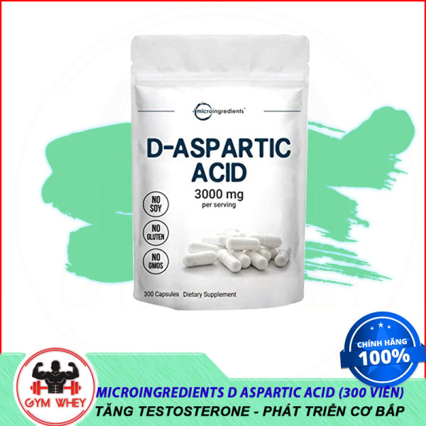 Micro Ingredients D Aspartic Acid Tăng Testosterone Giúp Phục Hồi Nhanh, Phát Triển Cơ Bắp (300 Viên) giá rẻ