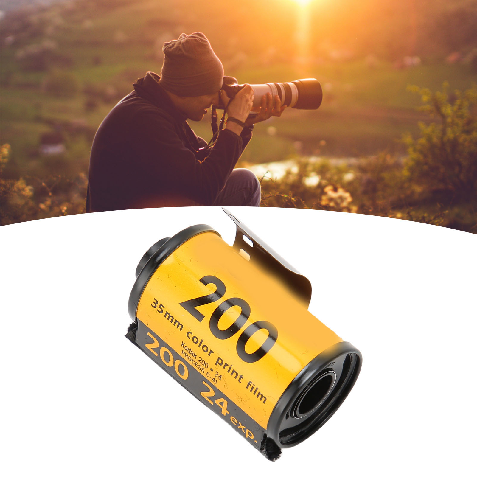 Vàng 200 phim âm bản Độ Bền Cao Độ Phân Giải 35Mm Phim 24 Tiếp xúc Xách Tay Cho Phụ Kiện máy ảnh