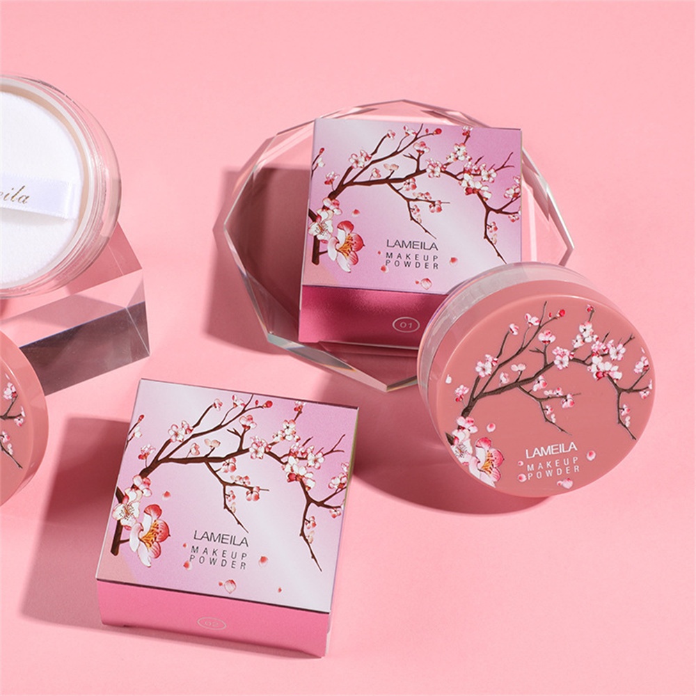 1PC phấn phủ mặt bột 3 Màu sắc mặt Phấn phủ bột Make-up cho không thấm nước cho nữ Matte thiết lập kết thúc trang điểm