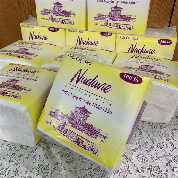Khăn giấy Nadavie/ Khăn giấy sạch/ Khăn lau tay/ Khăn lót chén dĩa/ Khăn giấy đa năng (kích thước 33