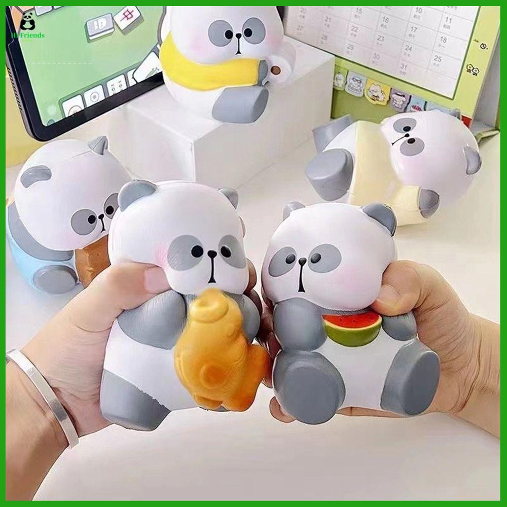 HI FRIENDS Giảm căng thẳng Đồ chơi giải tỏa căng thẳng gấu trúc PVC Tăng chậm Đồ chơi giảm căng thẳng Hài Hước Đồ chơi bóp Người lớn