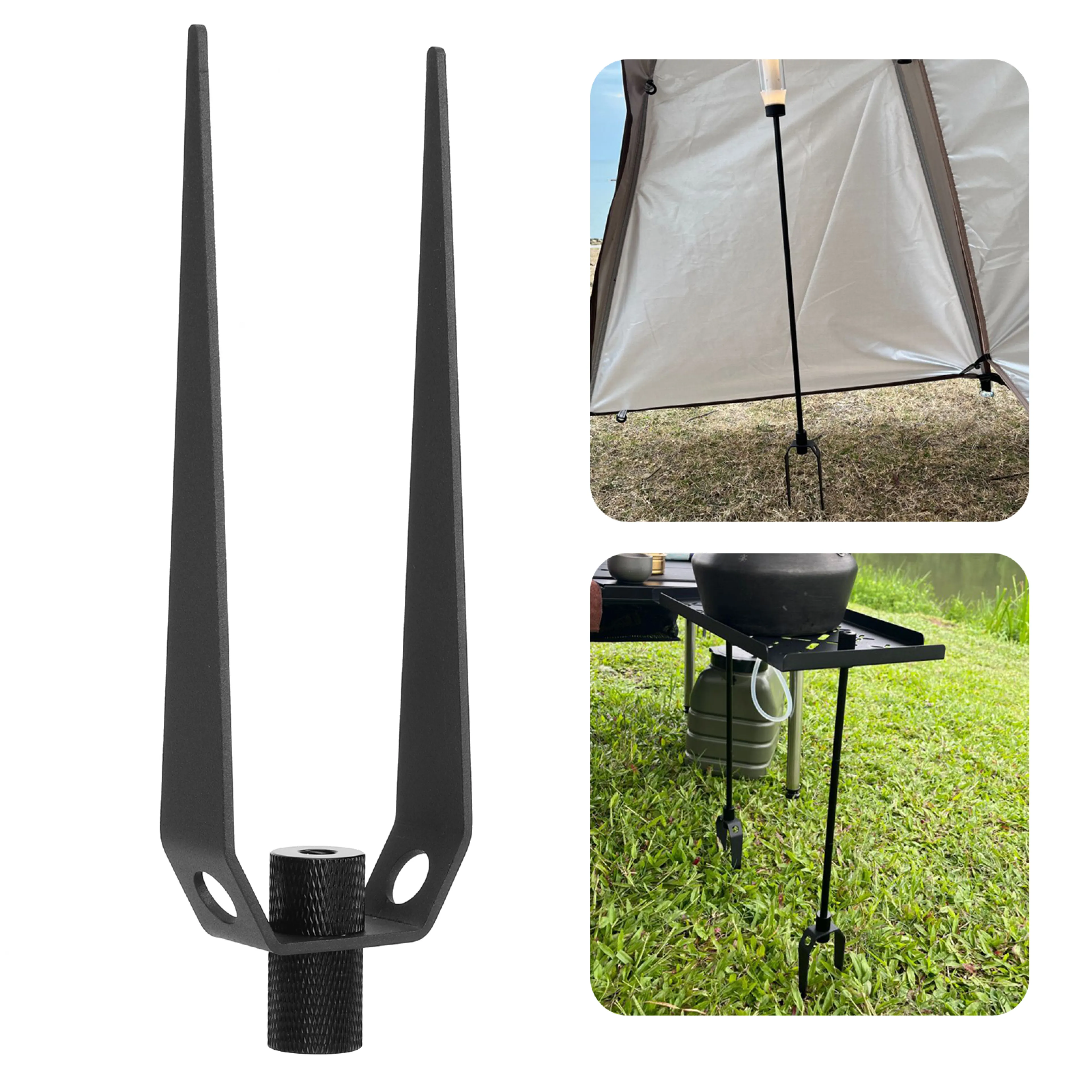 Heavy Duty Stainless Steel U-Shaped Ground Stakes for Camping Tents and Outdoor Climbing Gear Strong Garden Pegs