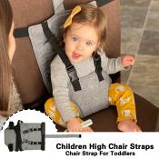 vbj67 Portable Toddler Booster Seat with Safety Buckle