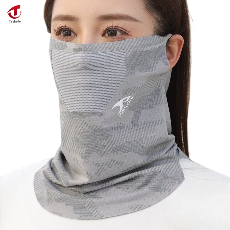 Teabelle Ngoài Trời Comoflauge Mặt nạ nửa mặt lụa băng Kem Chống Nắng Hấp Thụ Mồ Hôi Mặt Nạ Thoáng Khí Mặt Nạ Thể Thao
