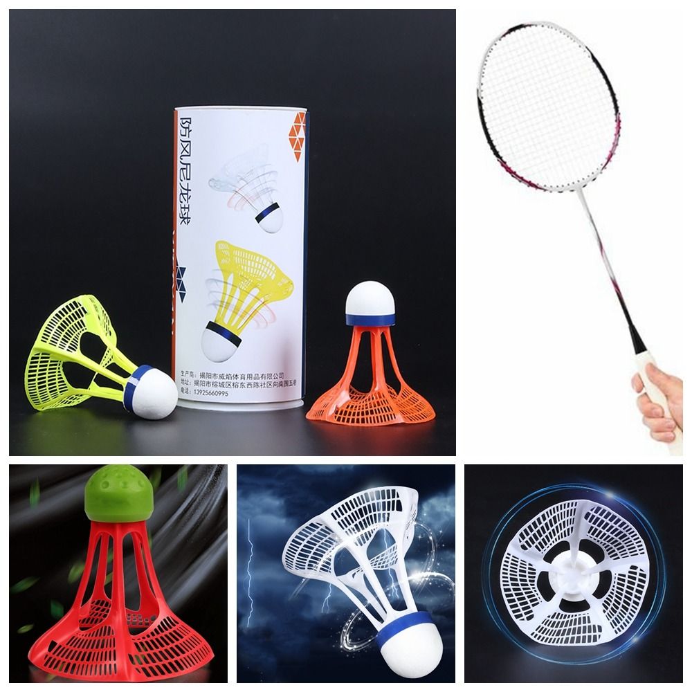 A5081 3PCS Outdoor Multicolor Sport Supplies Windproof Badminton Wind