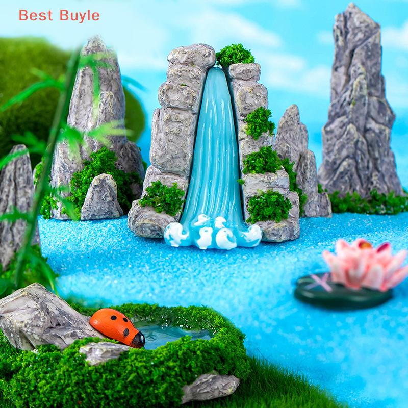 💖Best Buyle Bức Tượng Nhỏ Thu Nhỏ Giả Núi Giả Thác Nước Micro Cảnh Quan Đồ Trang Trí Cho Trang Trí Nhà Tự Làm Bàn Phụ Kiện