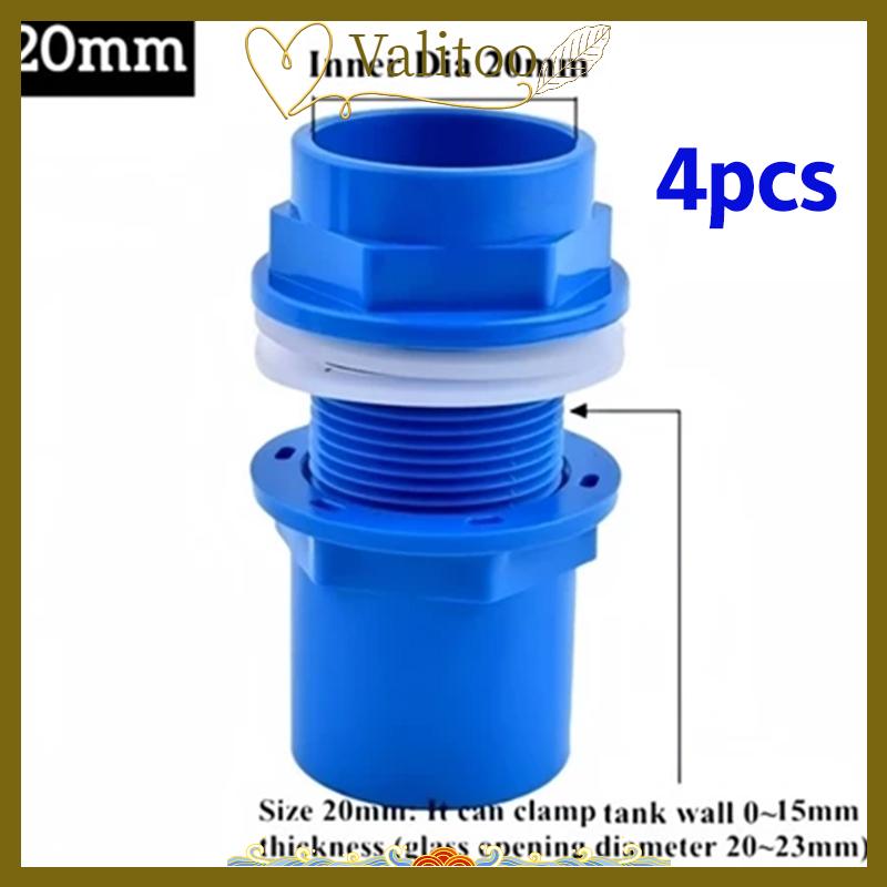[Valitoo] 2 chiếc đầu nối PVC ống thoát nước bể cá dày 20 25 32 mm ống thoát nước trong vườn đầu nối đầu vào bể cá cho bể cá - 5