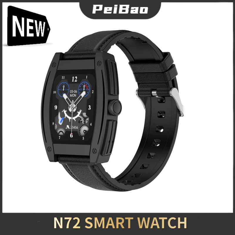 【Bán chạy】 N72 Đồng hồ thông minh theo dõi giấc ngủ 1.57 inch toàn màn hình đa chức năng nhịp tim Đo oxy máu Vòng đeo tay thông minh cho thể thao