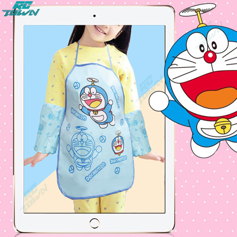 Kids Chef Apron Sets Child Cooking Painting Waterproof Drawing for Dinner with Oversleeve ราคา 29 บาท*ส่งฟรี