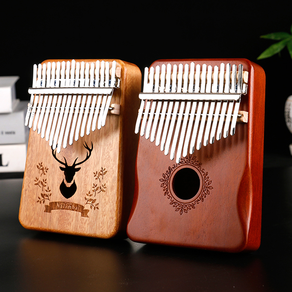 Kalimba music instrument Thumb 17 Keys Mahogany Wood Combinations Gifts for Kids Portable Mbira Finger Piano Folk & World Keyboards ราคา 1,007 บาท*ส่งฟรี