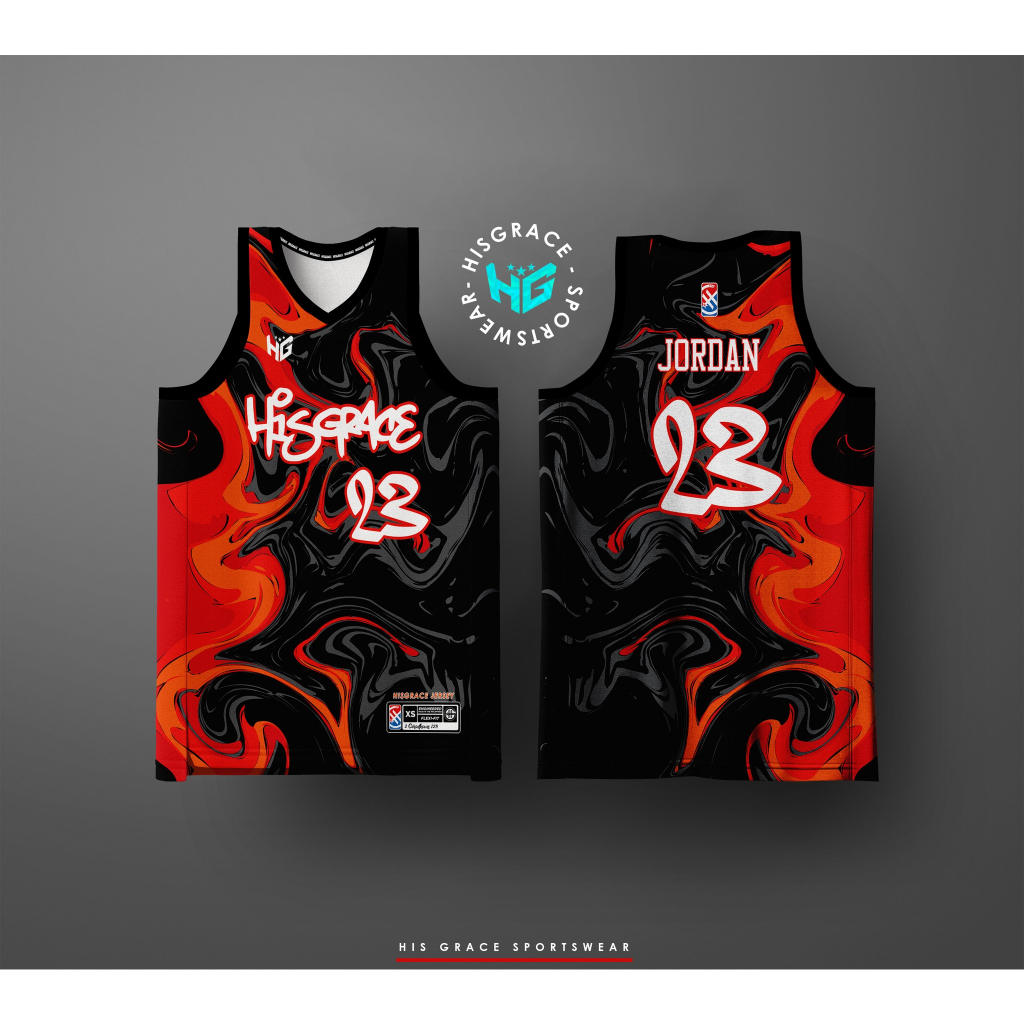 Custom Sublimated Basketball Jersey - Orange Galaxy - Girox Sportswear