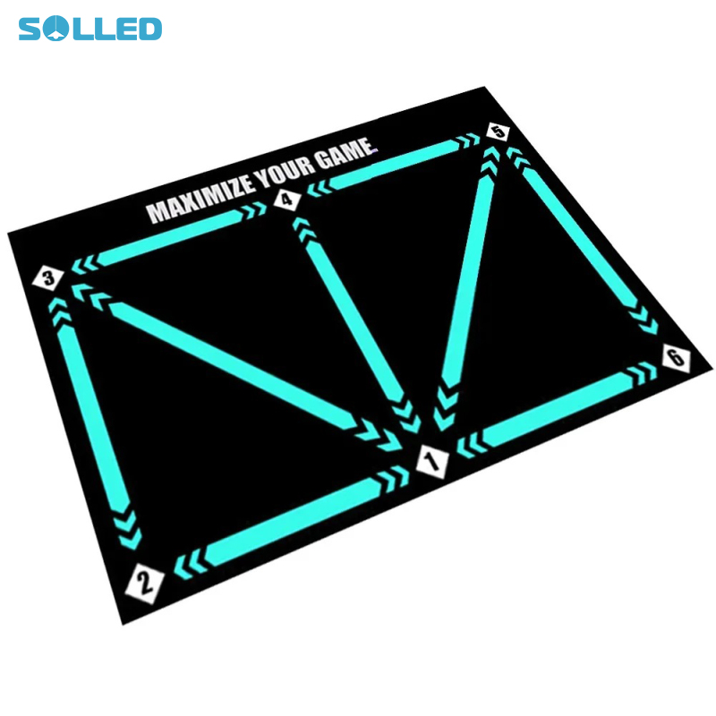 Football Footstep Dribble Training Mat Football Training Non-Slip Regular Training System For Indoor Ourdoor Equipment