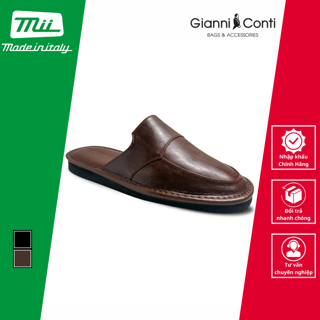 Dép Sục Nam Gianni Conti Mule Bằng Da Thật - Sản Xuất Thủ Công Tại Italy_9405498-22