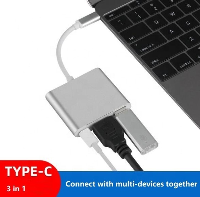 USB HUB *USB C Adapter to USB3.0 HDMI USB C* *5 in 1 Type C to HDMI VGA USB C 3.5mm Audio Jack USB 3